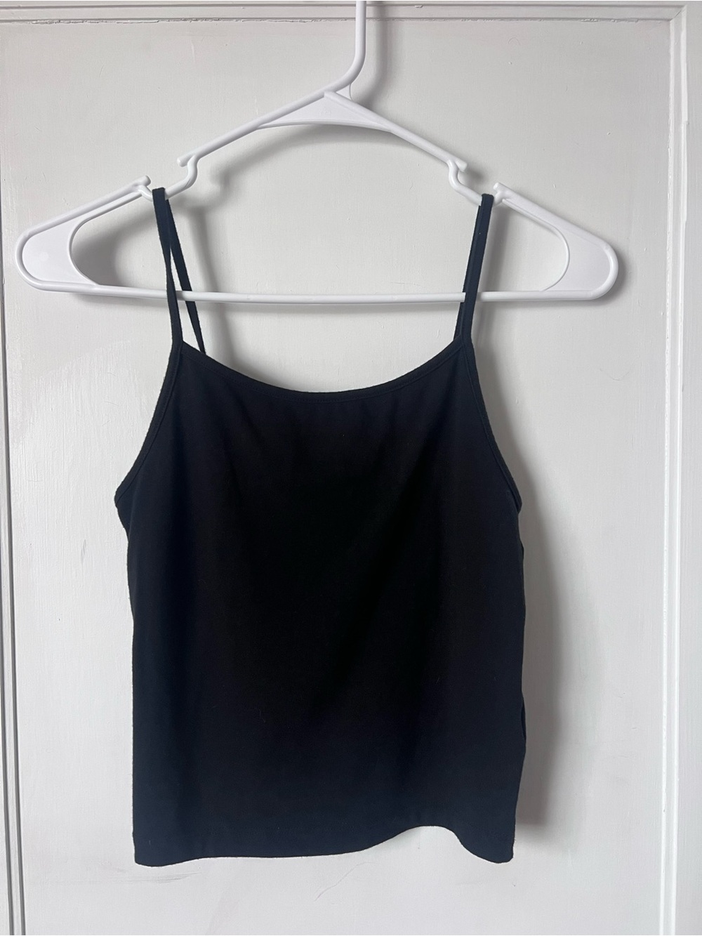 wild fable Black Double-Strap Crop Tank Top